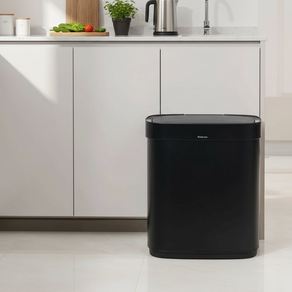 سلة مهملات أوتوماتيكية، سعة 50 لترًا، مضادة للبكتيريا