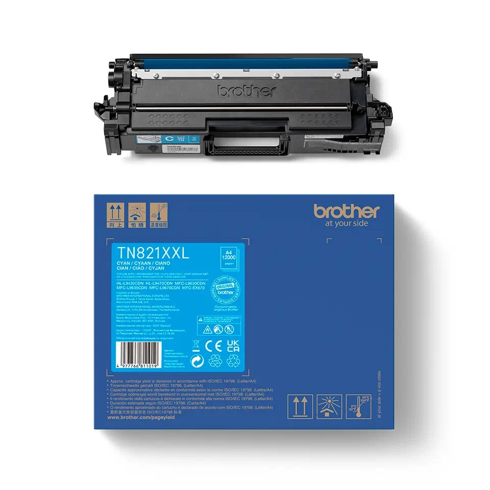 حبر BROTHER TN821XLC الأصلي باللون السماوي