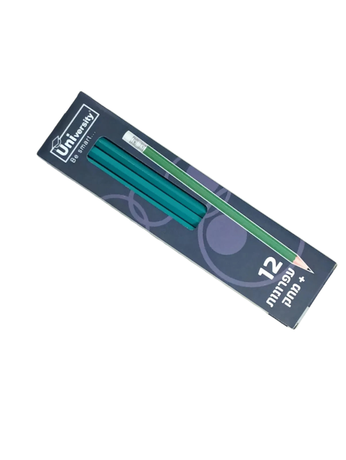 עפרון עם מחק  12 יחידות - HB - UNIversity