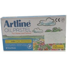 צבעי פסטל-שמן Artline (פנדה)-12 צבעים