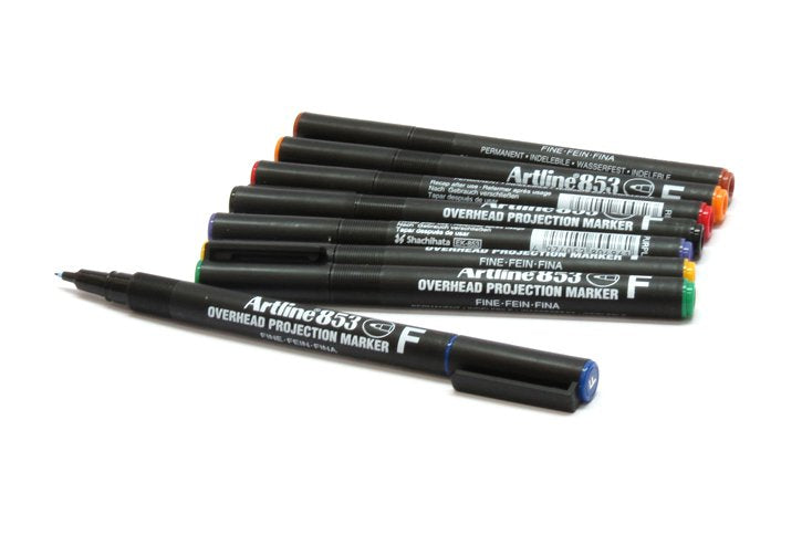 סט טוש לשקפים 8 צבעים - F - ARTLINE