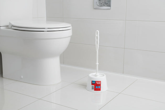 מברשת אסלה לבנה + מתקן