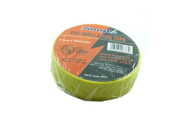 סרט דביק לבידוד חשמלי על בסיס PVC-רוחב 19 מילימטר -איזולירבנד