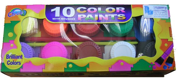 סט 6 צבעי גואש נוצצים