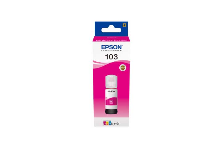 בקבוק דיו מגנטה מקורי EPSON 103 Magenta ink bottle 65ml C13T00S34A אפסון - העתק - העתק