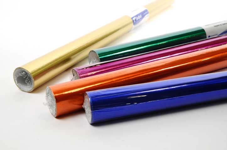 קרטון 50 גלילי אלומיניום FOIL מבריק רוחב 0.5 מטר