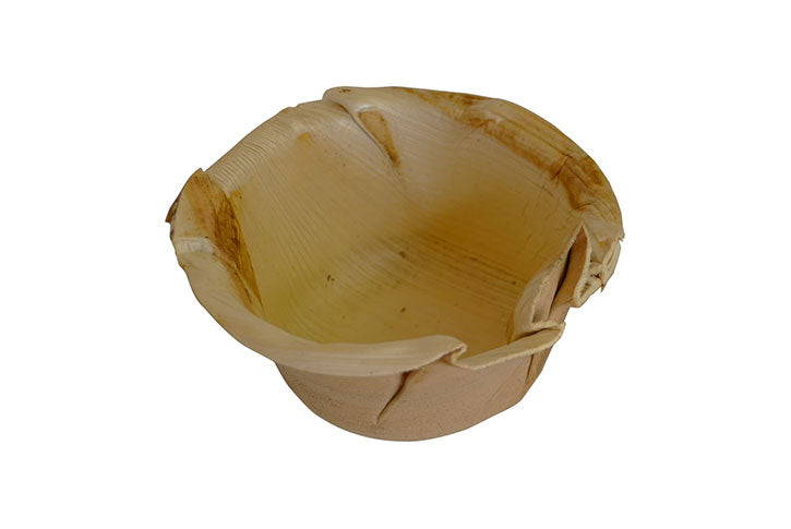 קערה מתכלה מעלי דקל עמוקה 13/7 ס``מ