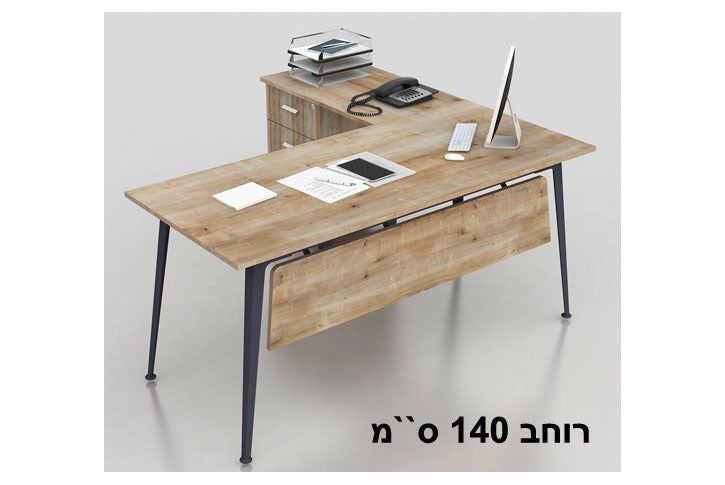 שולחן משרדי עם שלוחה רוחב 140 ס``מ LEMAS צבע Safirmese - העתק