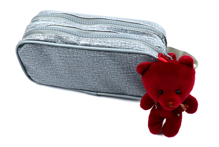 קלמר 2 תאים אפור - דובי בורדו