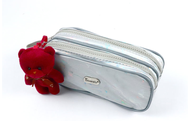 קלמר 2 תאים אפור פלמינגו - דובי בורדו