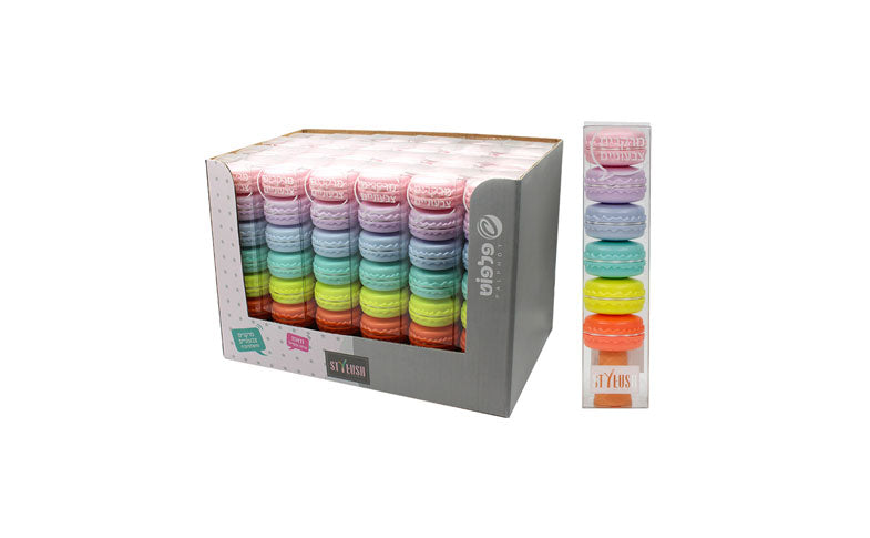 סט 6 מיני מרקרים מקרון