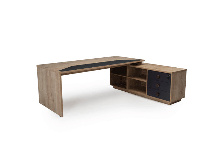 שולחן עבודה Selçuklu כולל הרחבה 235 ס``מ צבע UD/ANTHRACITE שלוחה צד שמאל