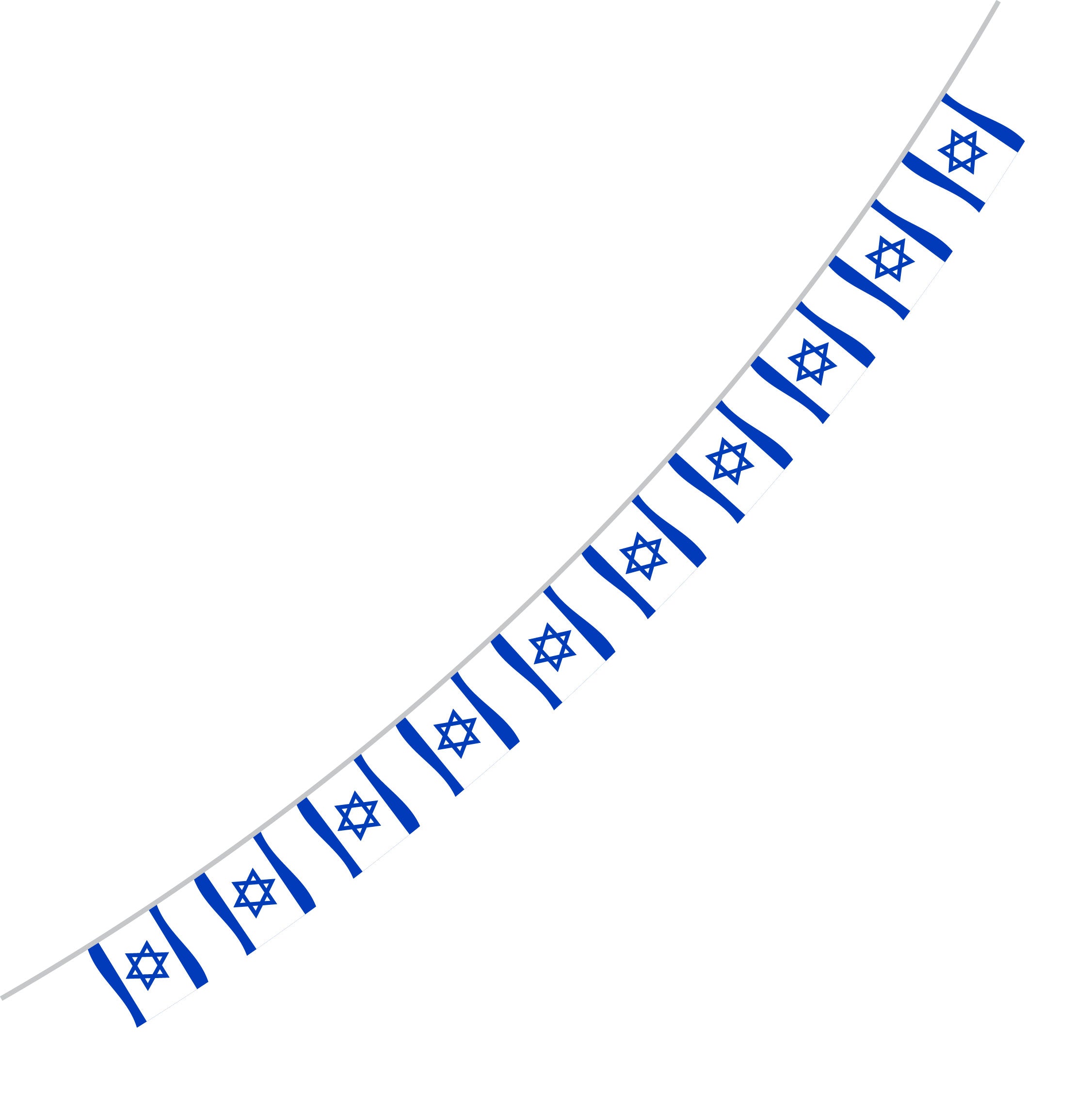 שרשרת דגל ישראל מרובע 25 מטר