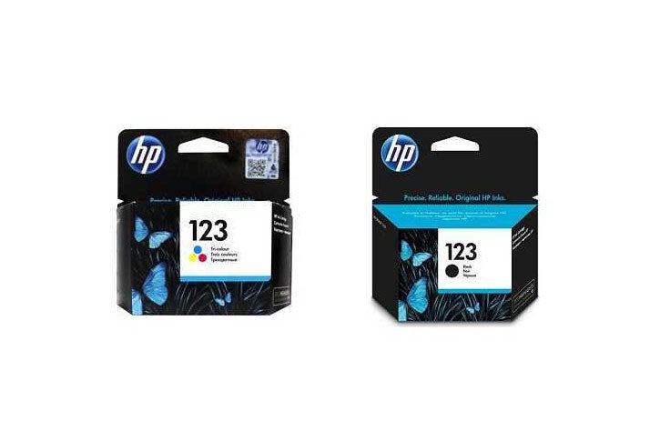 זוג ראשי דיו מקוריים (123) HP F6V17AE +F6V16AE