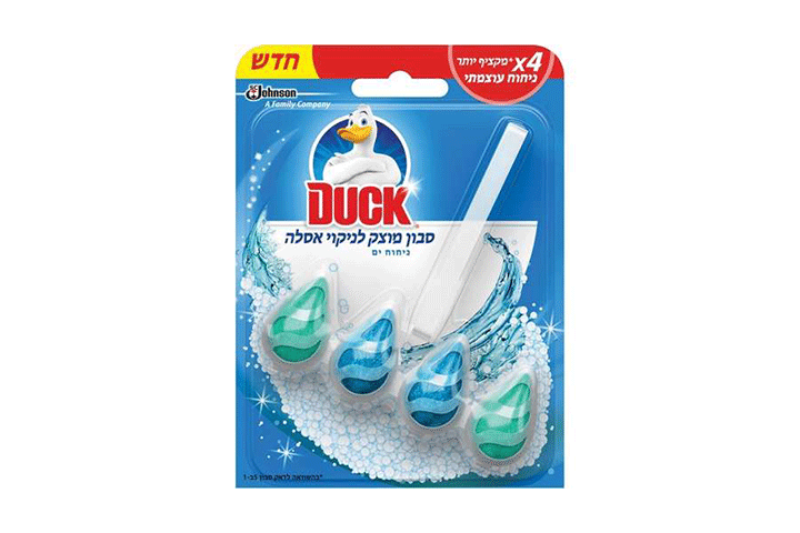 Duck - סבון תליה מוצק לניקוי אסלה - בניחוח ים