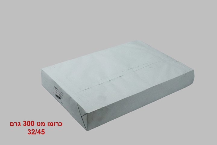 ورق كرومو غير لامع 300 جرام، مقاس 45 × 32 سم