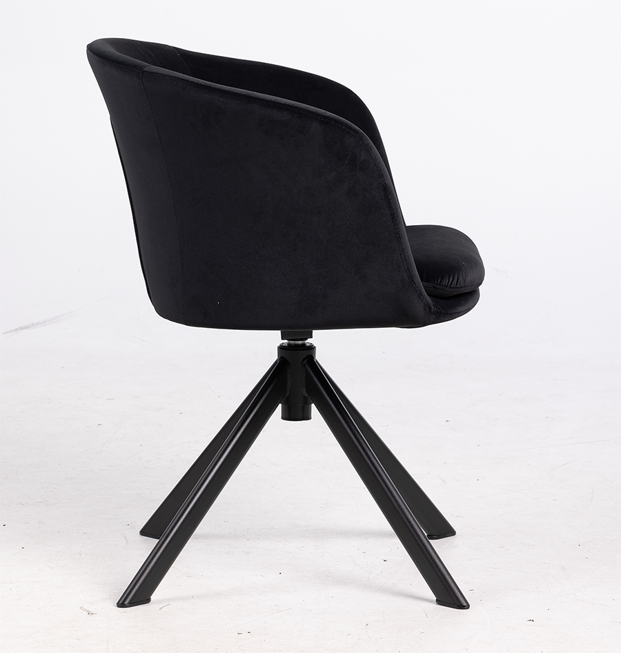 Swivel velvet upholstered corner chair 9-219A