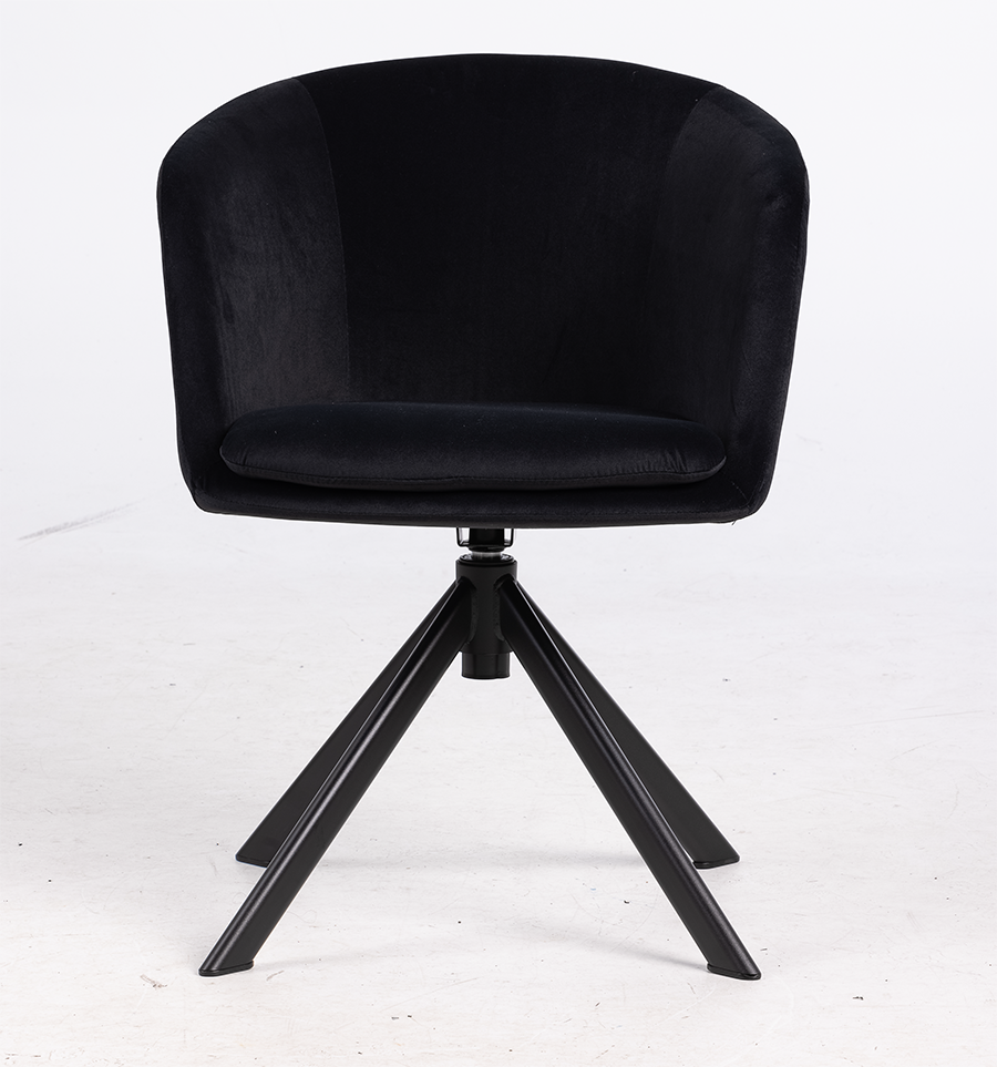 Swivel velvet upholstered corner chair 9-219A