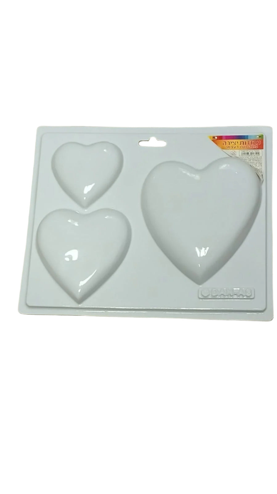 תבנית ליציקת גבס - 3 לבבות