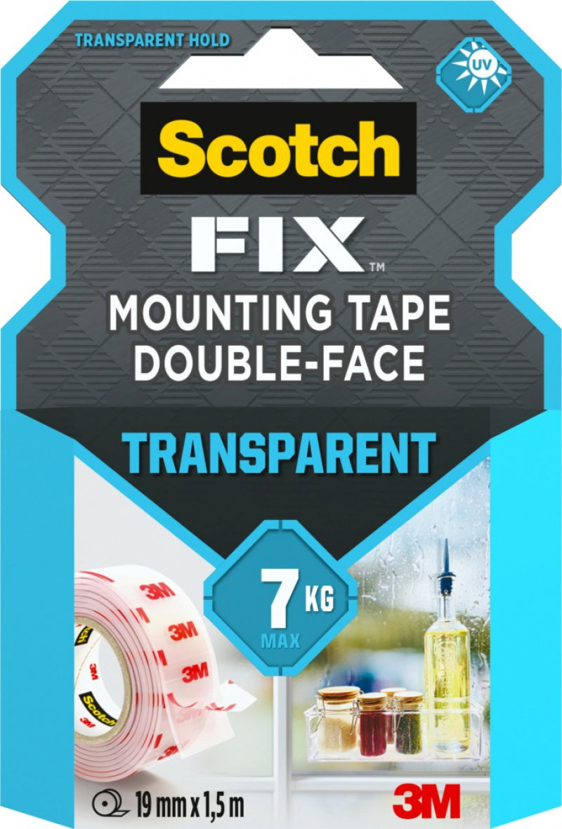 סרט דו צדדי שקוף 1.5 מטר 3M Scotch  FIX
