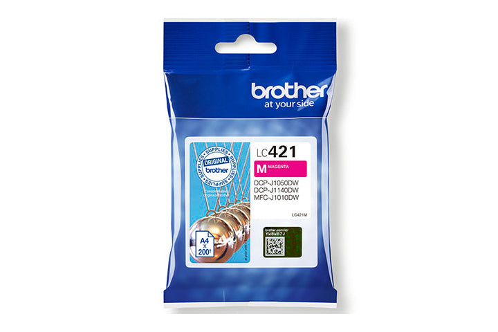 خرطوشة حبر أرجوانية أصلية من BROTHER LC421M