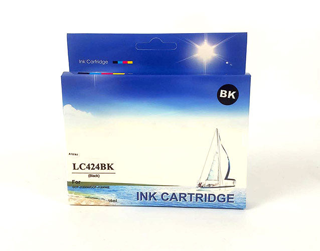 خرطوشة حبر سوداء متوافقة مع BROTHER LC424BK