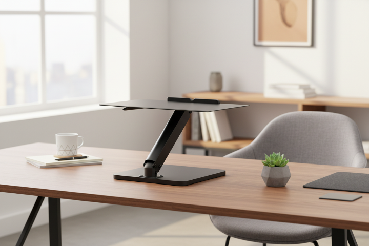 מעמד שולחני ארגונומי פנואמטי למחשב נייד ועכבר DWS36-02