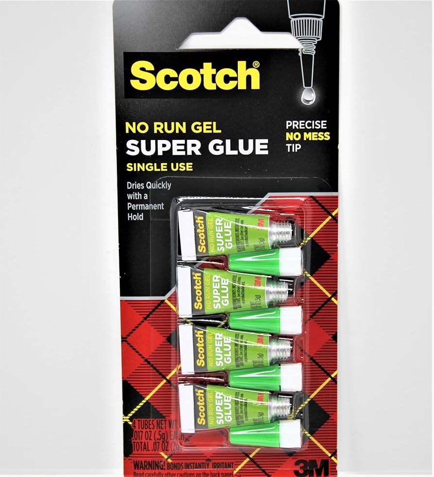 דבק מהיר סופר גלו ג'ל  4 יחידות  חד פעמי 3M SCOTCH AD119