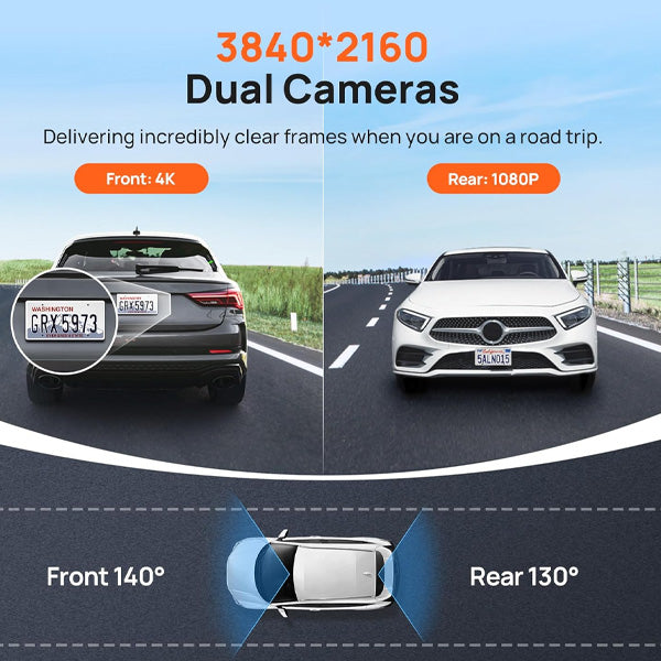 מצלמת רכב 4K חכמה דו-כיוונית 70mai Dash Cam A800S-1