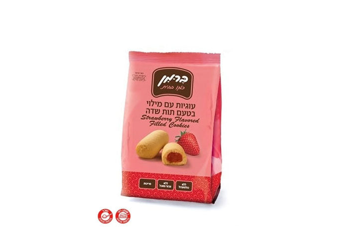 Strawberry-flavored filled cookies - 200 grams