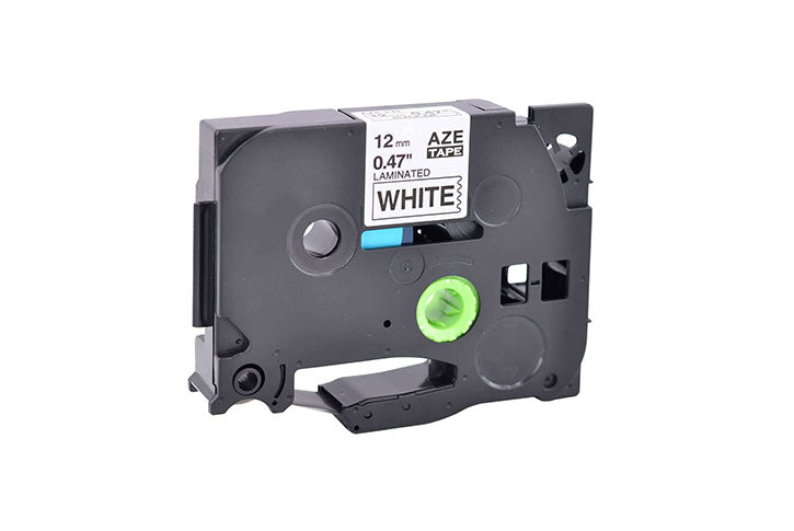 شريط متوافق TZe-335/AZE-335 أبيض على أسود 12 مم