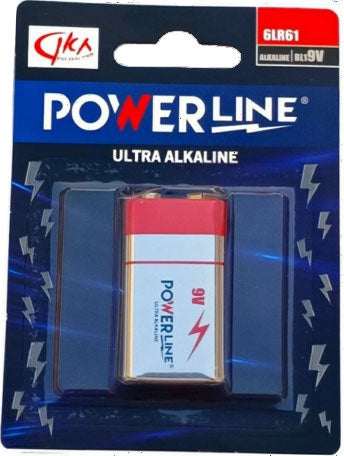 סוללות אלקליין POWER-LINE מלבני 9V