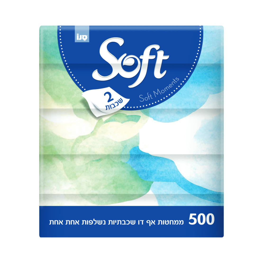 ממחטות אף נייר סנו סופט רכות קטיפה - 500 יחידות