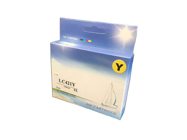 خرطوشة حبر صفراء متوافقة مع طابعة BROTHER LC421XLY