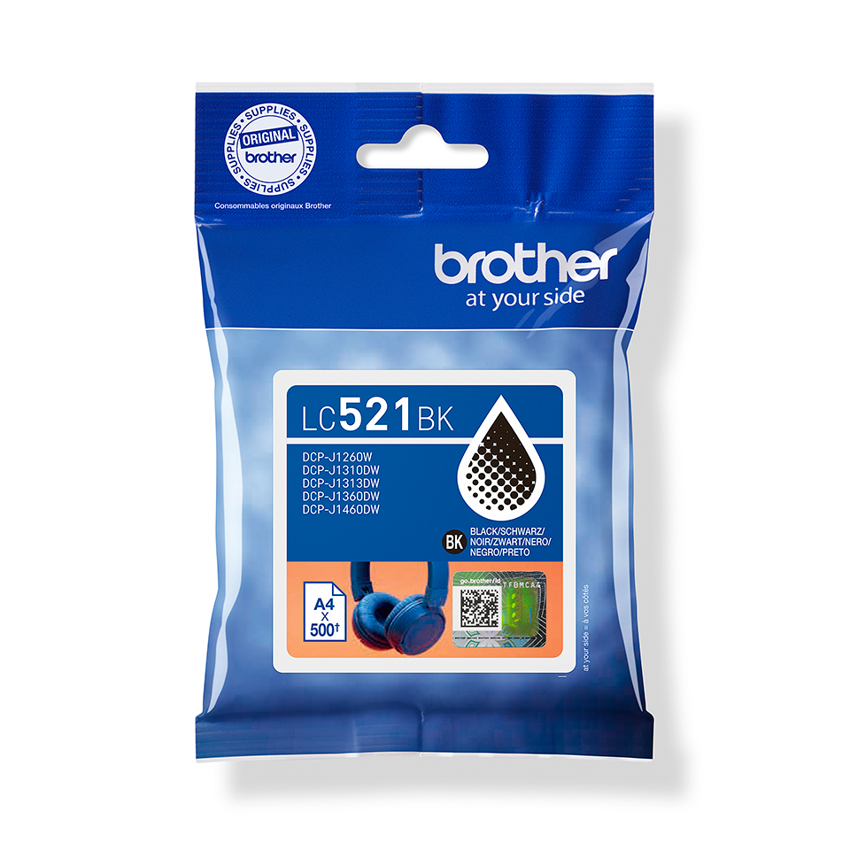 ראש דיו שחור  Brother LC521BK