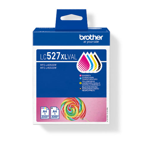 Set of 4 Brother LC527 Ink Cartridges - Combo Pack