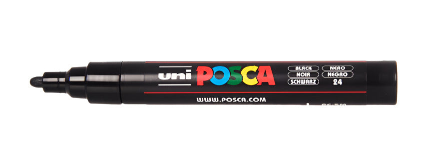 טוש אקריל ראש עגול פוסקה לציור - POSCA 5M