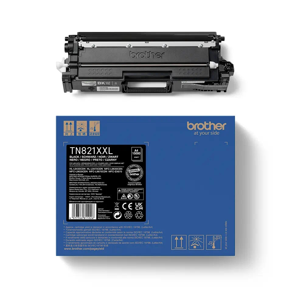 טונר  שחור מקורי BROTHER TN821XXLBK