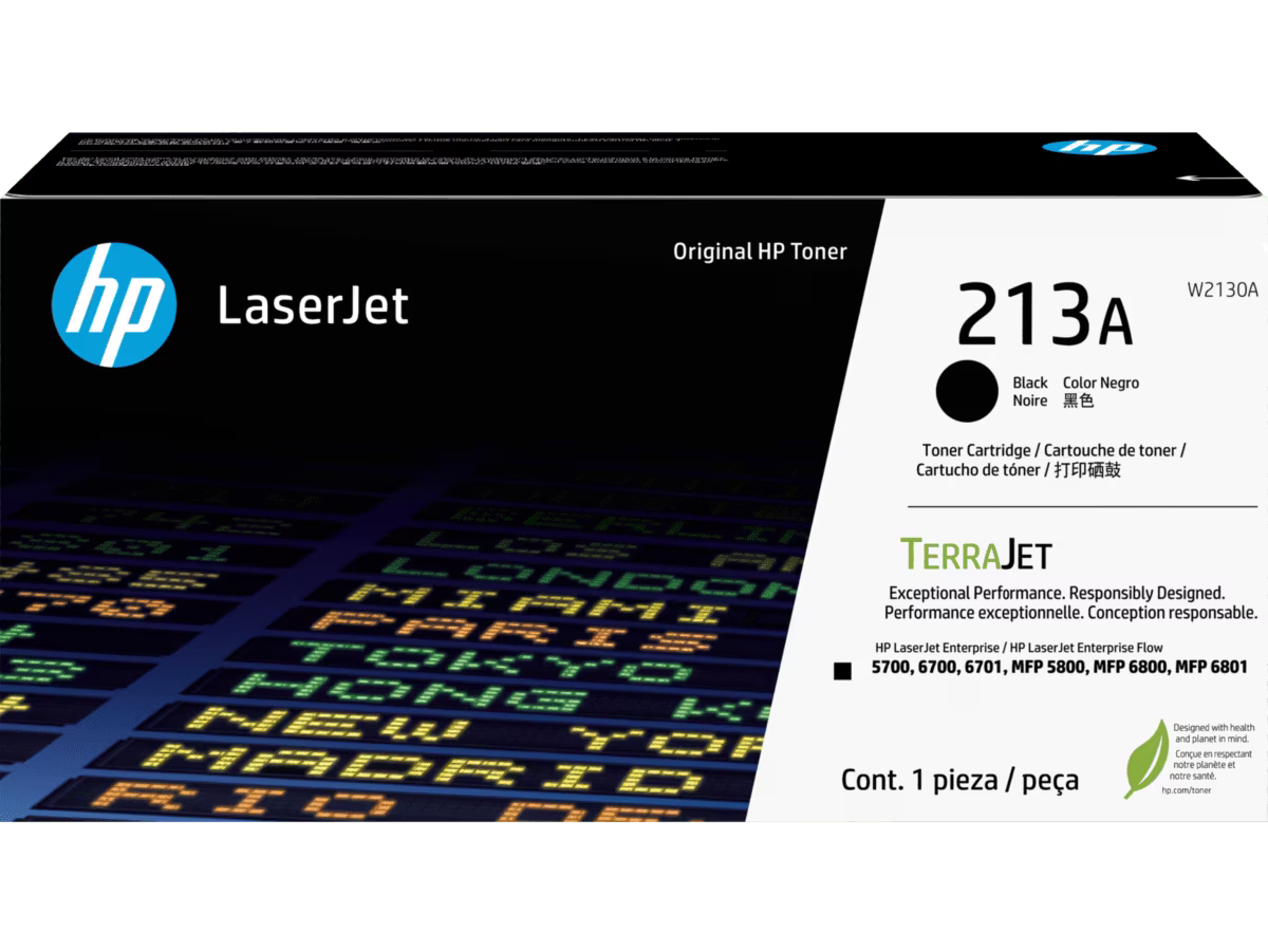 حبر أسود أصلي W2130A لحوالي 3500 صفحة HP 213A