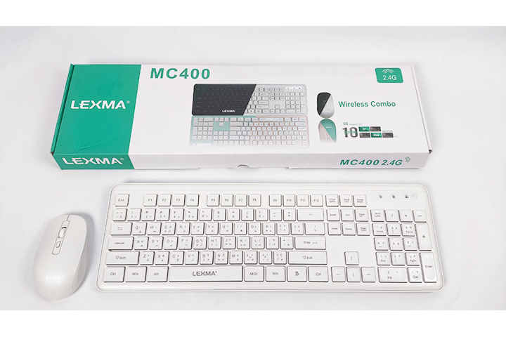 סט מקלדת ועכבר אלחוטיים LEXMA MC 400 - עברית, אנגלית, ערבית
