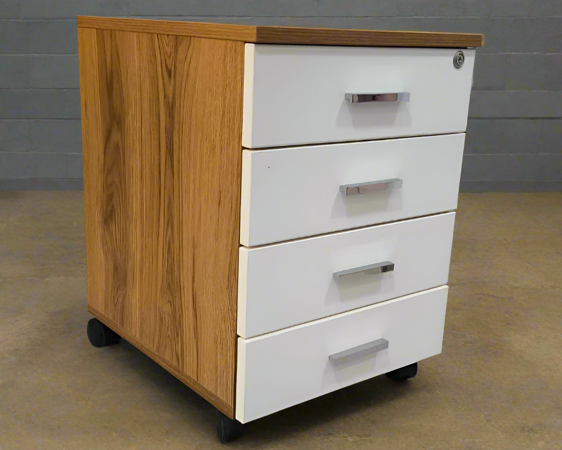 4-drawer portable chest, two colors, UD/white