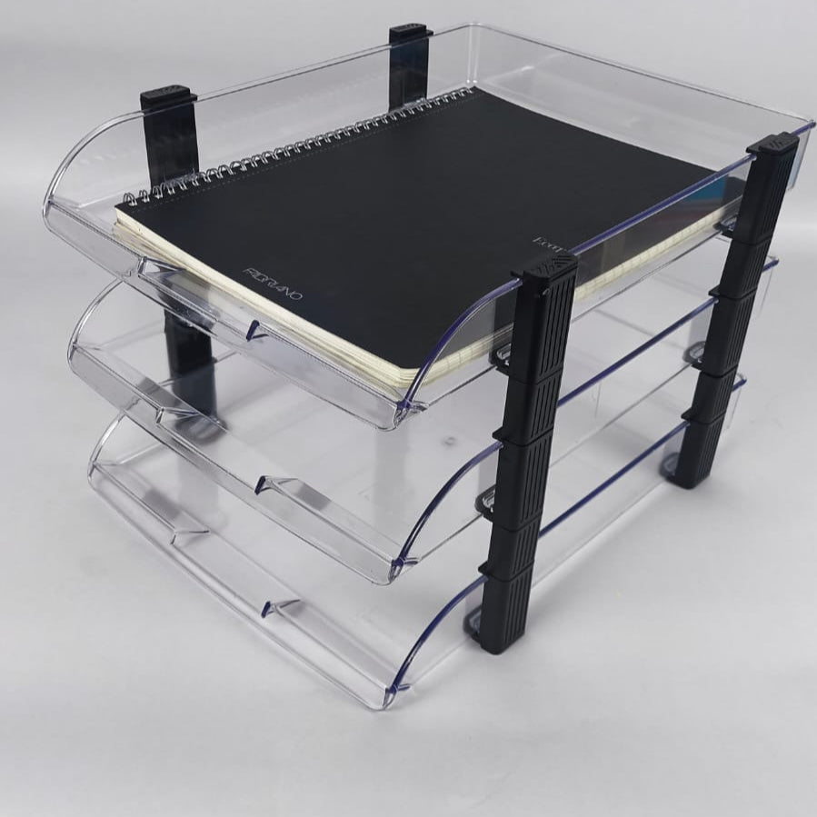 סט 3 מגשי מסמכים  עם הגבהות קבוע