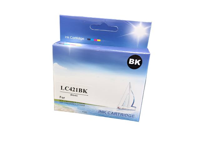 خرطوشة حبر سوداء متوافقة مع BROTHER LC421BK