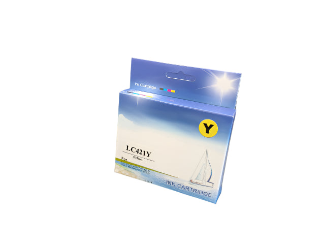 خرطوشة حبر صفراء متوافقة مع طابعة BROTHER LC421Y