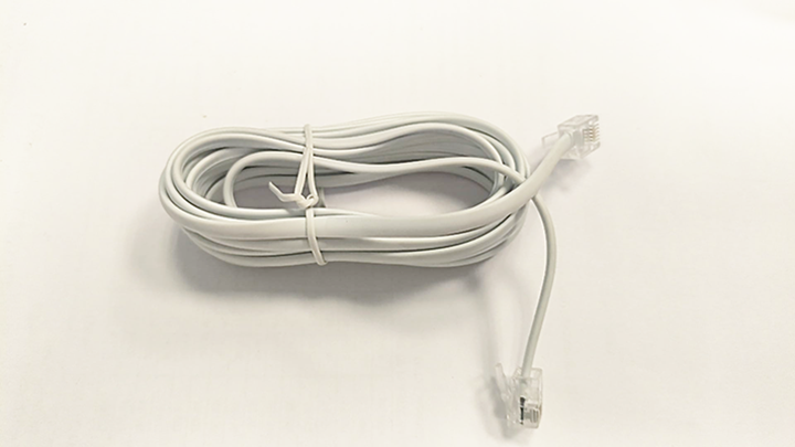 Israeli-American Bezeq telephone cord - 3 meters white