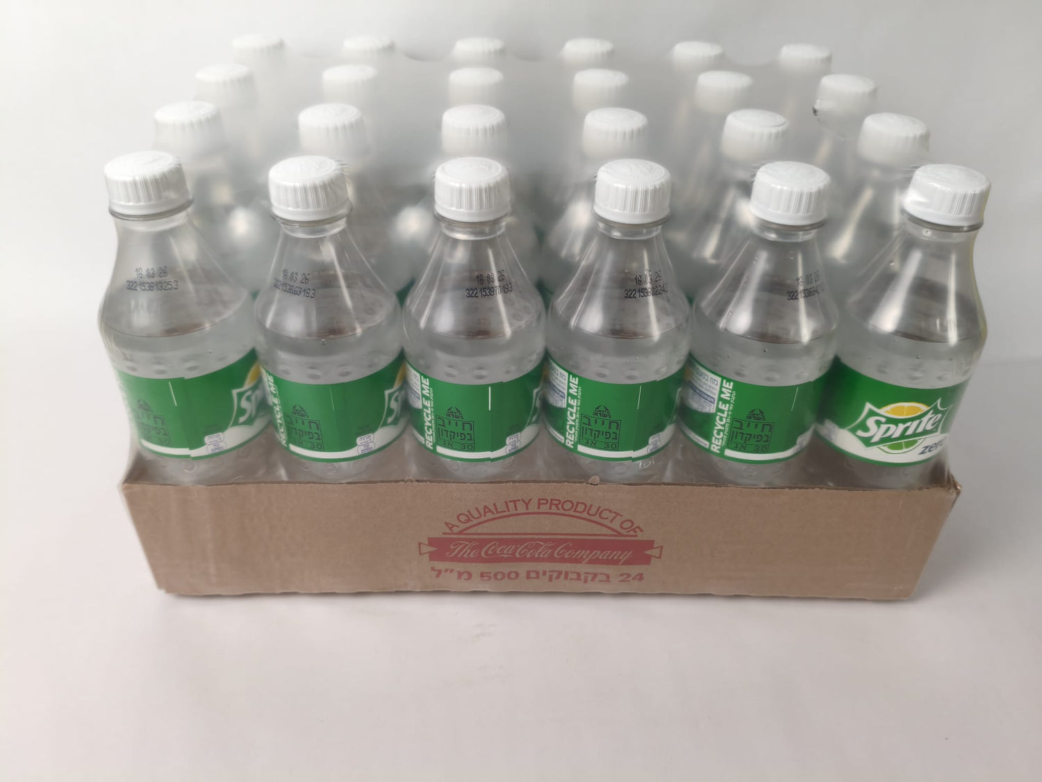 משקה ספרייט זירו 500 מ"ל  מארז 24 בקבוקים