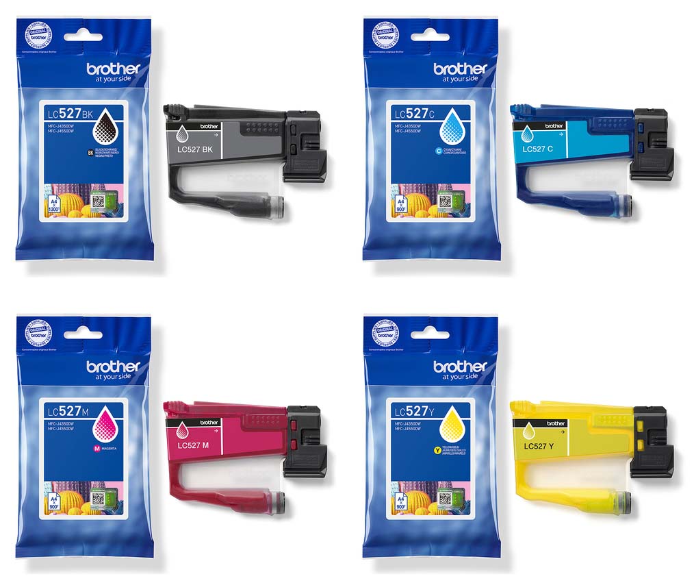مجموعة من 4 خراطيش حبر Brother LC527