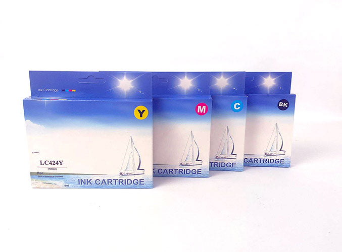 مجموعة خراطيش الحبر المتوافقة مع طابعة Brother LC424