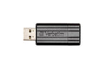 זכרון USB נייד  Verbatim 64GB PinStripe USB Drive Black