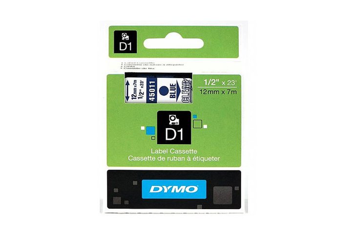 מדבקה 45011 -12 מ``מ כחול על שקוף